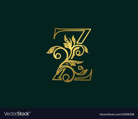 Gold Z Luxury Logo Icon Classy Letter Logo Design Vector Image