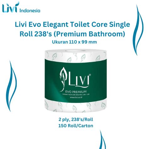 Livi Evo Elegant Toilet Core Single Roll 238 S Premium Bathroom