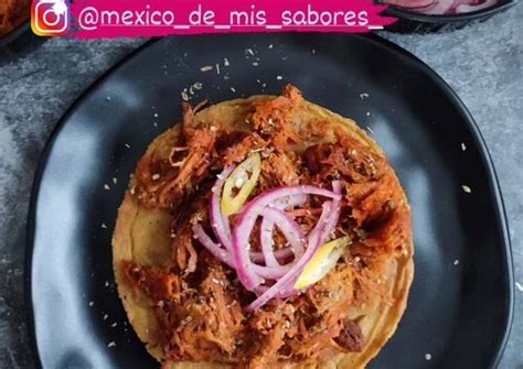 💥 Tostada De Cochinita 💥 Receta De Mexico De Mis Sabores Cookpad