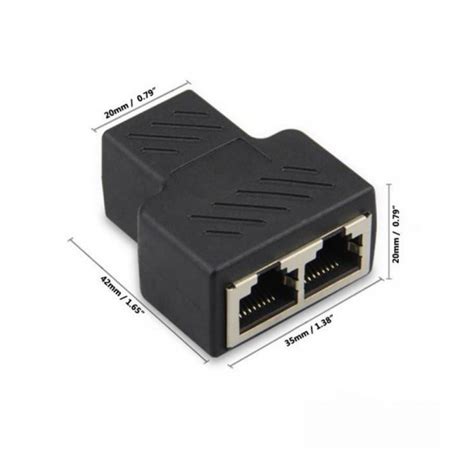 Buy Rj45 Splitter Connectors Adapter 1 To 2 Ethernet Splitter Coupler