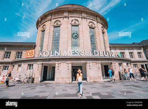 July Cologne Germany Passenger Or Commuter Girl At The