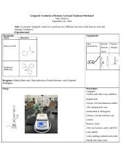 Grignard Lab Docx Grignard Synthesis Of Benzoic Acid And Triphenyl