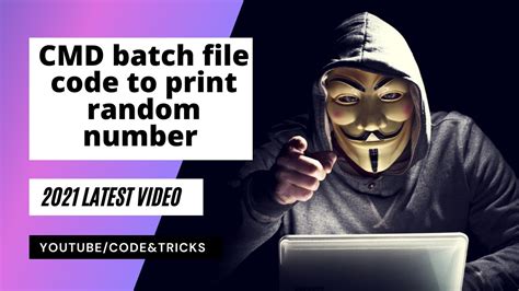 Cmd Batch File Code To Print Random Number Cmd Hacking Prank Code And Tricks Latest Video