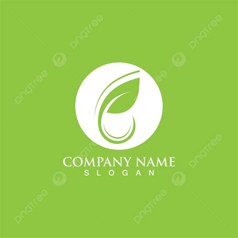 Logo Ekologi Daun Pohon Hijau Bio Web Sederhana Vektor Sederhana