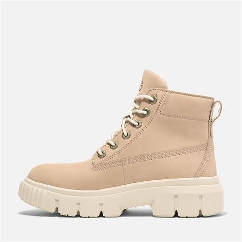 Field Mid Lace Up Boot For Women In Beige