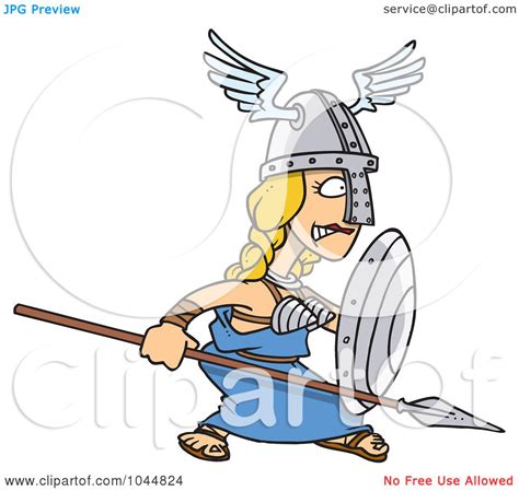 Royalty Free Rf Clip Art Illustration Of A Cartoon Goddess Freya By