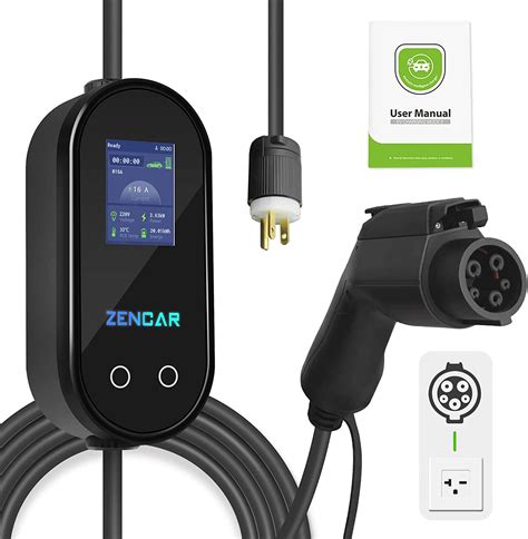 Evcars Level 2 Ev Charger 16a Nema 6 20 5 15 Adapter 25ft Portable Evse D Electric