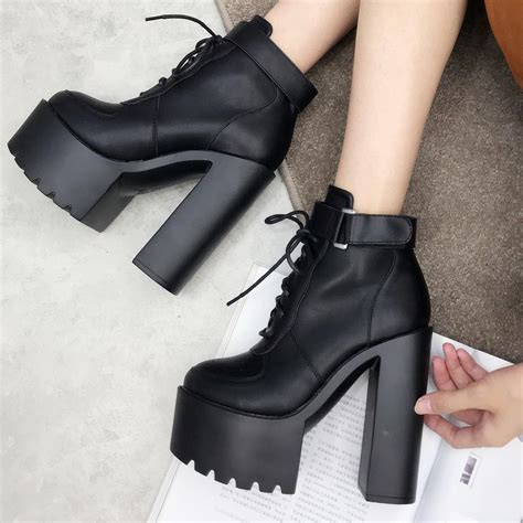 Black Platform High Heels