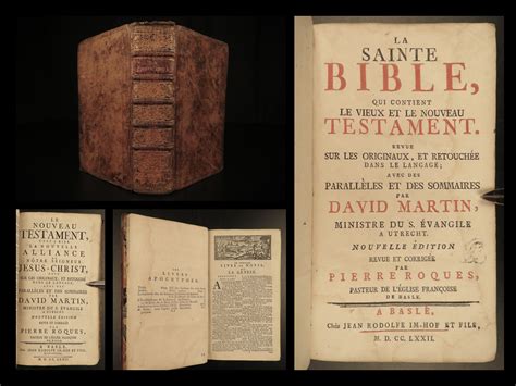 La Sainte Bible Qui Contient Le Vieux Et Le Nouveau Testament Holy