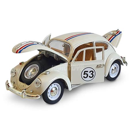 Miniatura Volkswagen Fusca Herbie 53 MotorMax 1 18 em Promoção