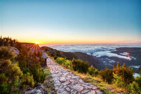 View Form the Highest Peak of Madeira Pico Ruivo at Sunrise Stock Image ...