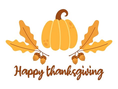 Premium Vector Vector Happy Thanksgiving Banner Poster With Pumpkin