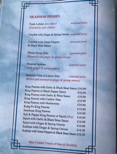 Menu At Peking Palace Restaurant Glasgow 165 East Kilbride Road