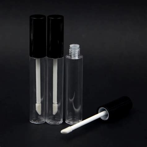 Pcs Ml Clear Color Lip Balm Bottle With Black Lid Ml Plastic