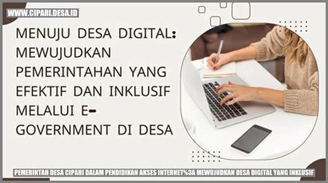 Pemerintah Desa Cipari Dalam Pendidikan Akses Internet Mewujudkan Desa Digital Yang Inklusif