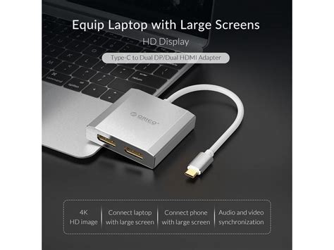 Orico Usb C To Dual Displayport Adapter Usb 31 Type C To Dual