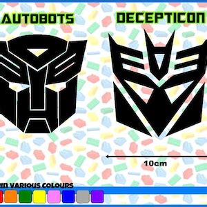 Transformers Autobots Or Decepticons Vinyl Sticker Decal Car Wall Van