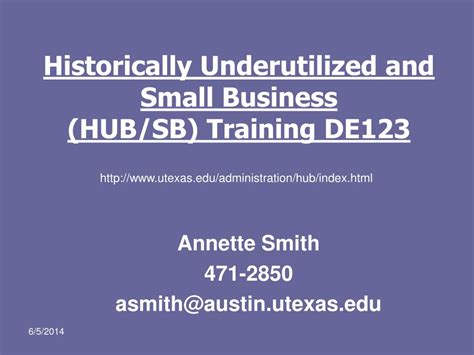 Ppt Historically Underutilized And Small Business Hub Sb Training De123 Powerpoint