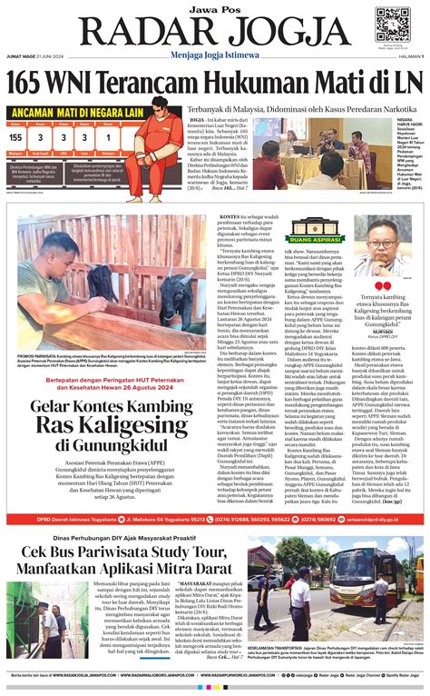 Jawa Pos Radar Jogja Jumat Juni Radar Jogja