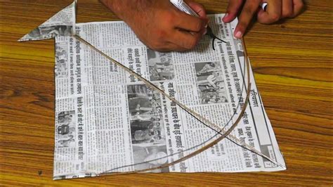 How To Make Newspaper Kite At Home Diy Kite Art Crafts Kite Lover