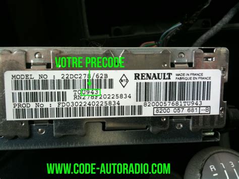 Récupérer Code Autoradio gratuit RENAULT Clio Twingo Kangoo et Autres