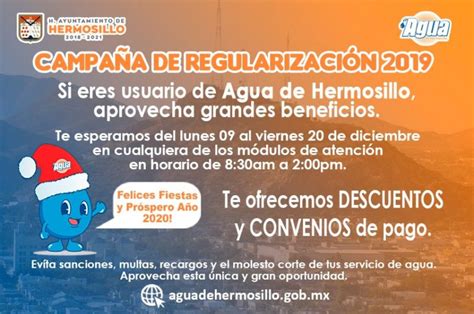 Agua de Hermosillo Campaña de Regularización 2019