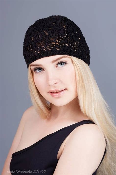 Black Crochet Hat Black Summer Hat Boho Black Hat Girls Hats Crochet