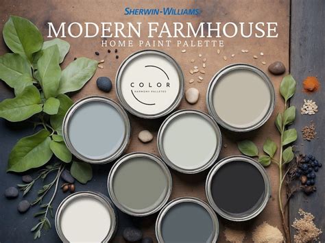 Modern Farmhouse Home Paint Palette Sherwin Williams Inspired