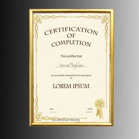 Gold And Silver Certificate Frame Sijil Frame Untuk A4 Size Untuk