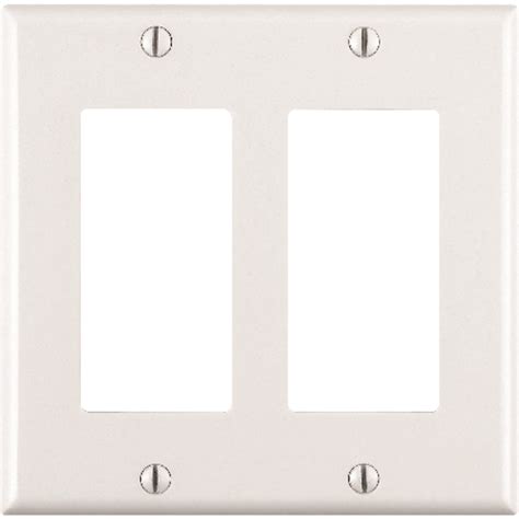 Leviton Decora White 2 Gang Thermoset Plastic Decorator Wall Plate 1 Pk Ace Hardware