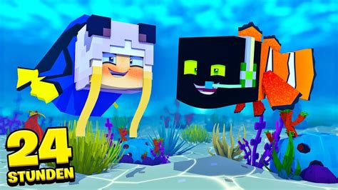 FÜR 24 STUNDEN als FISCHE LEBEN Minecraft Deutsch HD YouTube