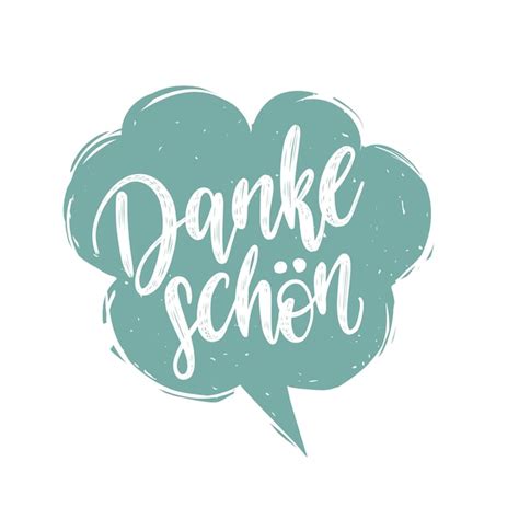 Vector Danke Schon Caligrafía Traducción Alemana De La Frase De