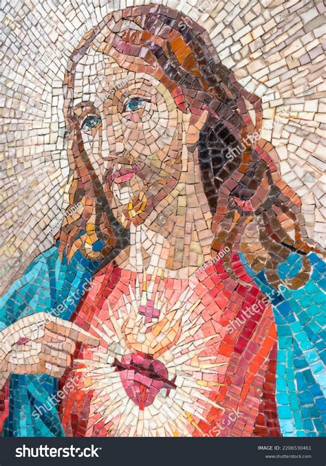 Mosaic Portrait Jesus Christ Jesus Recent Stock Photo