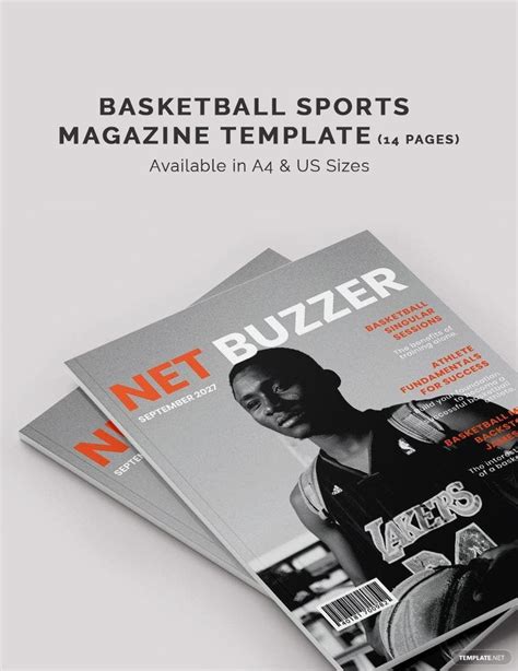 Basketball Sports Magazine Template In Indesign Word Publisher Pages