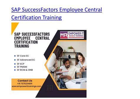 SAP SuccessFactors Employee Central Certification Training In UK PPT