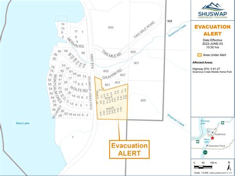 Evacuation Alert Wiseman Creek News District Of Sicamous