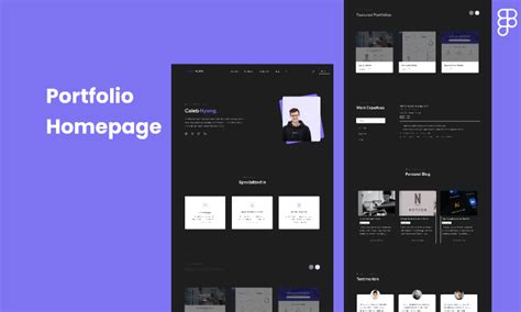 Figma Freebie Portfolio Web Template Ui Free