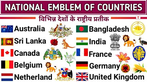 National Emblem Of Various Countries National Symbols Of Different