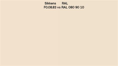 Sikkens F0 08 83 Vs Ral Ral 080 90 10 Side By Side Comparison