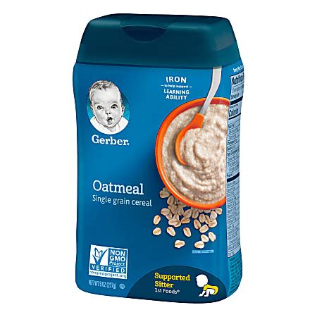 Gerber St Foods Cereal Oatmeal Oz Pack Of Containers Office Depot