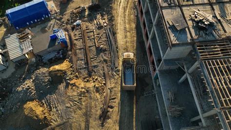 A Large Truck Transports Ore At An Industrial Plant Stock Video