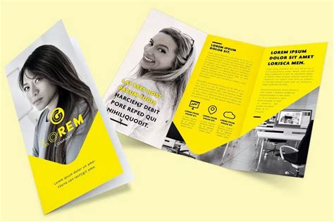 Best Tri Fold Brochure Templates Word Indesign Gold