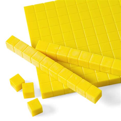 Hand2mind 161 Blocks Yellow Plastic Base Ten Blocks Place Value