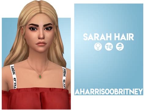 Sarah Hair Aharris00britney Sims Hair Sims Sims Four