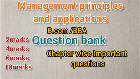 Bcom 1sem Management Principles And Applications Important Questions