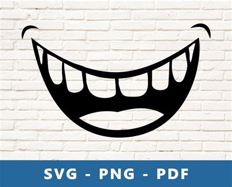 Smile Svg Smile Teeth Svg Smiling Cut File Smile Stencil Etsy