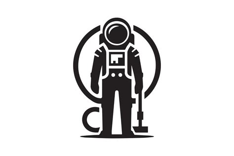 astronaut silhouette . Space station people silhouette 47915810 Vector ...