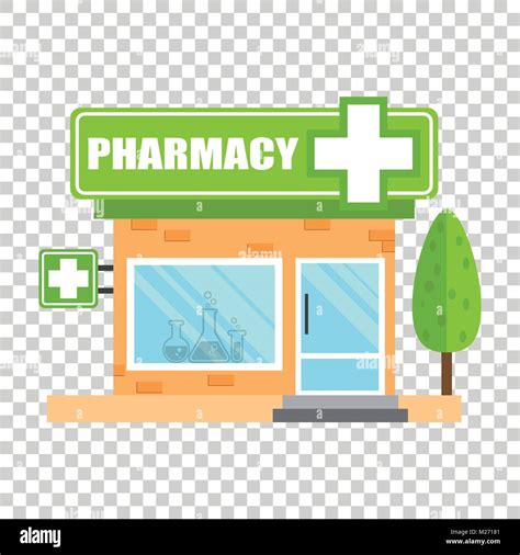 Pharmacy Drugstore Shop Store Pharmacy Vector Illustration On Isolated