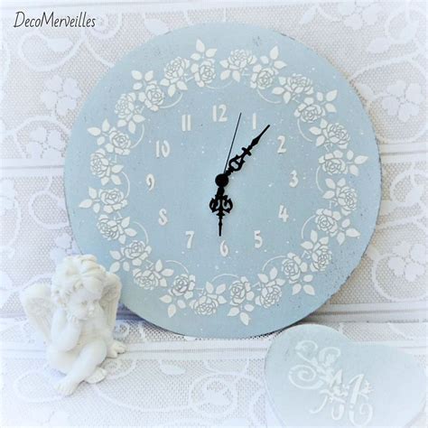 Horloge Murale Shabby Chic La Roseraie Wall Clock Clock Decorative