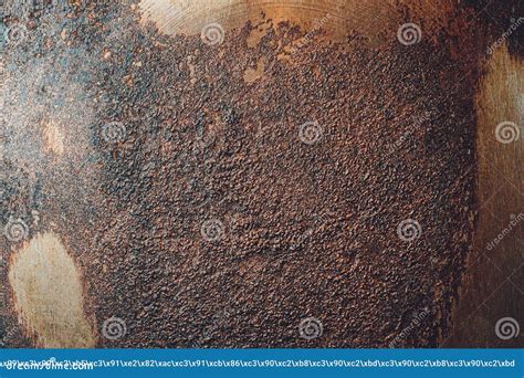 Burned Old Frying Pan Texture Rust Macro Stock Image Image Of Black